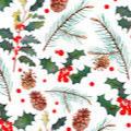 Recycled gift wrap sheet - Holly