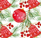 Recycled gift wrap sheet - Baubles