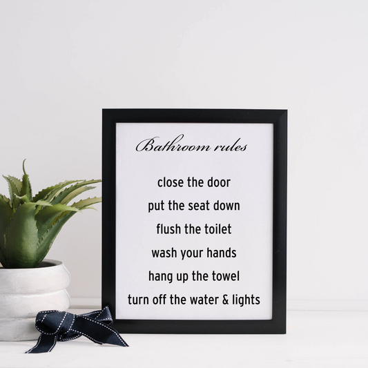 Bathroom Rules