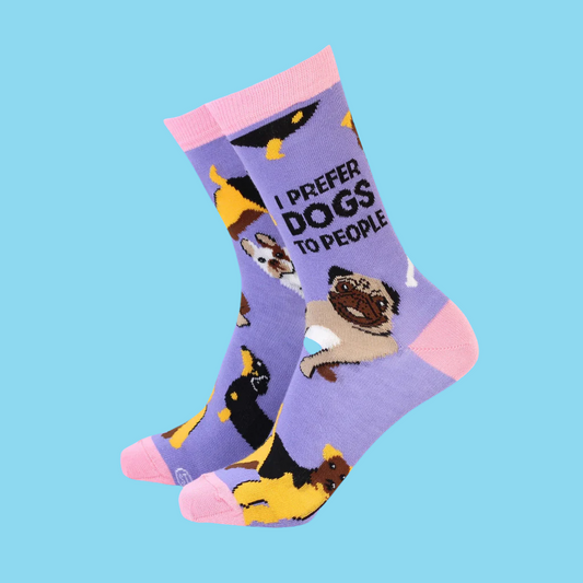 I Prefer Dogs To People Women's Socks and Coaster Bundle