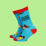 I prefer dogs to people - Mens Bamboo Socks