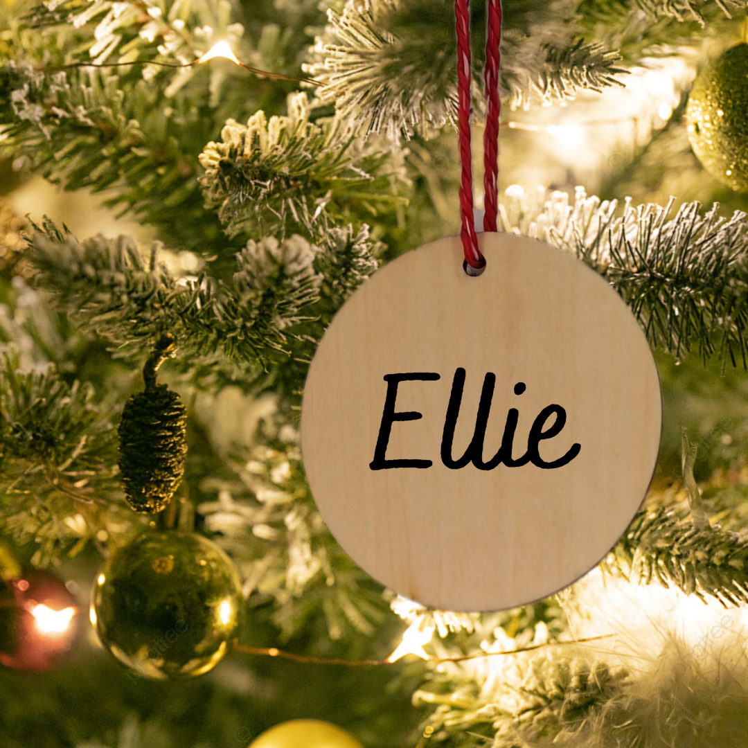 Personalised Wooden Christmas Decoration