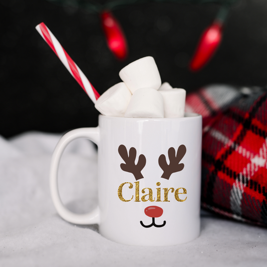 Personalised Reindeer Mug