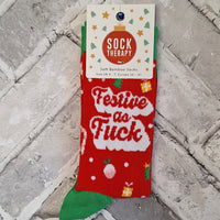 Festive as F*** - Women's Cute Novelty Bamboo Socks