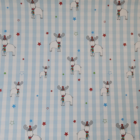 Recycled gift wrap sheet - Blue